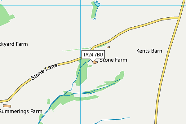 TA24 7BU map - OS VectorMap District (Ordnance Survey)