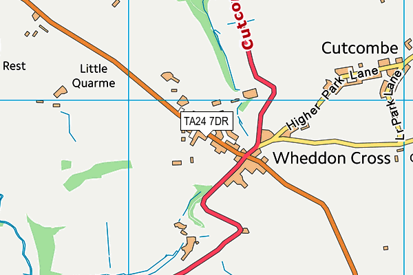 TA24 7DR map - OS VectorMap District (Ordnance Survey)