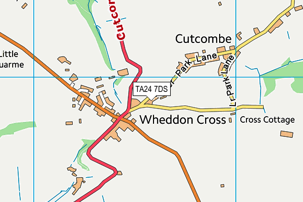 TA24 7DS map - OS VectorMap District (Ordnance Survey)