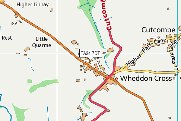 TA24 7DT map - OS VectorMap District (Ordnance Survey)