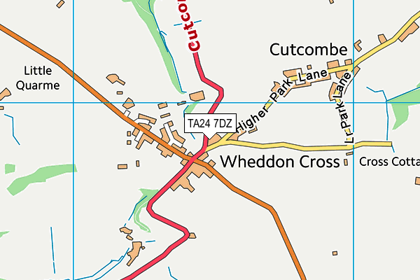 Cutcombe Church of England First School map (TA24 7DZ) - OS VectorMap District (Ordnance Survey)
