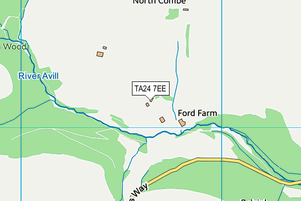 TA24 7EE map - OS VectorMap District (Ordnance Survey)