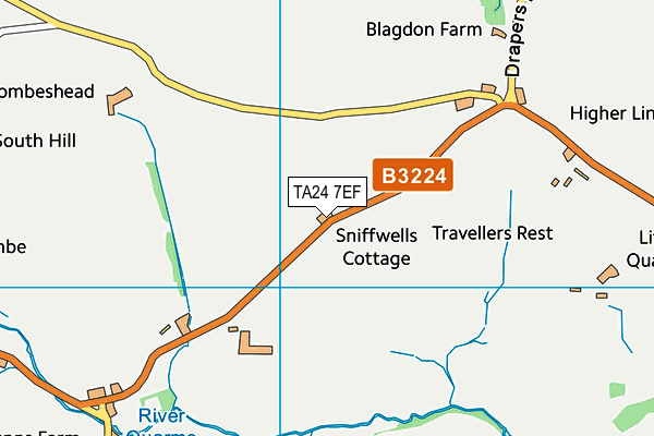 TA24 7EF map - OS VectorMap District (Ordnance Survey)