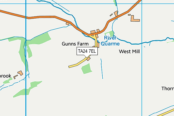 TA24 7EL map - OS VectorMap District (Ordnance Survey)