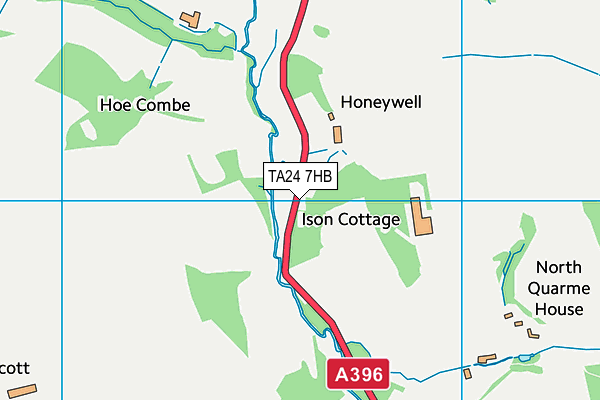 TA24 7HB map - OS VectorMap District (Ordnance Survey)