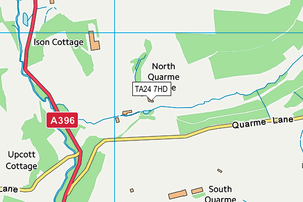 TA24 7HD map - OS VectorMap District (Ordnance Survey)
