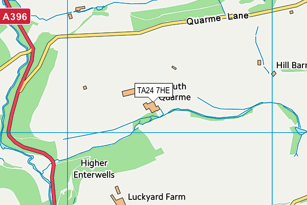 TA24 7HE map - OS VectorMap District (Ordnance Survey)