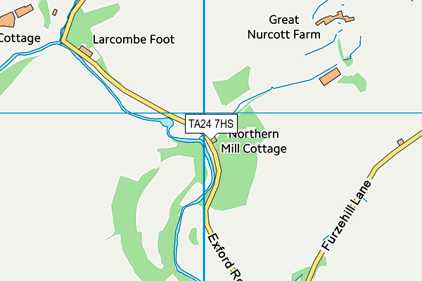 TA24 7HS map - OS VectorMap District (Ordnance Survey)