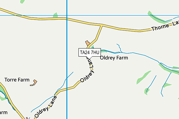 TA24 7HU map - OS VectorMap District (Ordnance Survey)