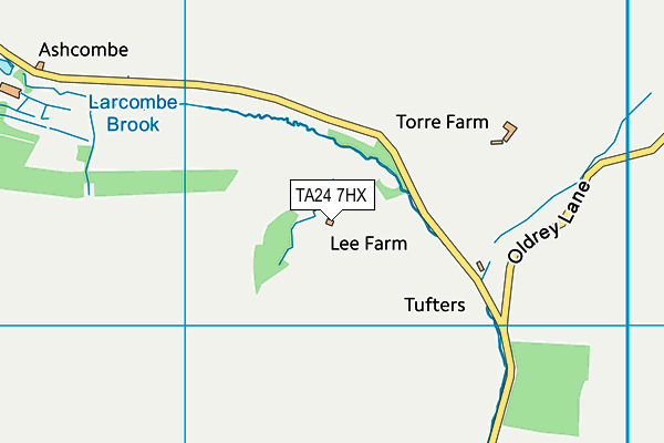 TA24 7HX map - OS VectorMap District (Ordnance Survey)