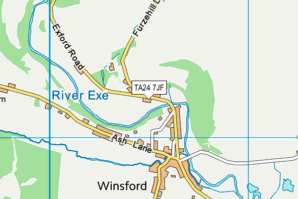 TA24 7JF map - OS VectorMap District (Ordnance Survey)