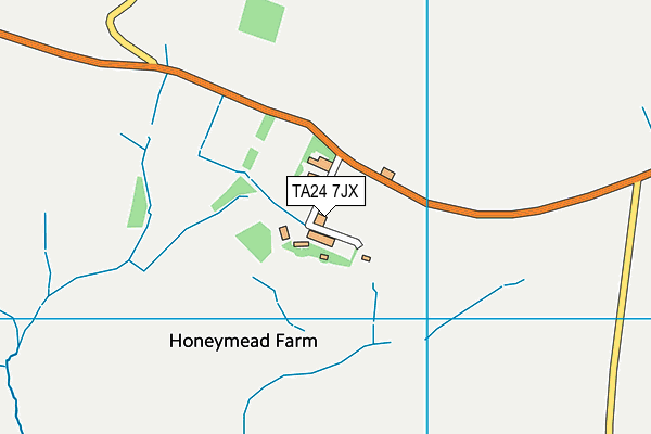 TA24 7JX map - OS VectorMap District (Ordnance Survey)