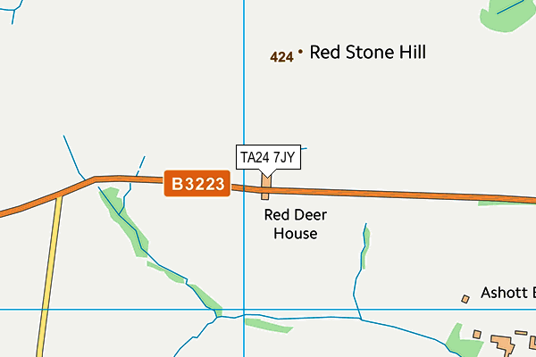 TA24 7JY map - OS VectorMap District (Ordnance Survey)