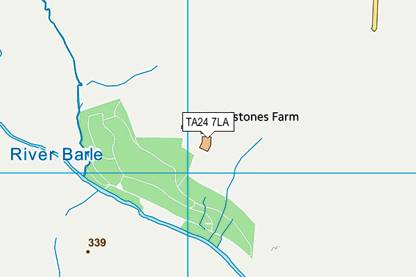 TA24 7LA map - OS VectorMap District (Ordnance Survey)