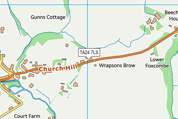 TA24 7LS map - OS VectorMap District (Ordnance Survey)