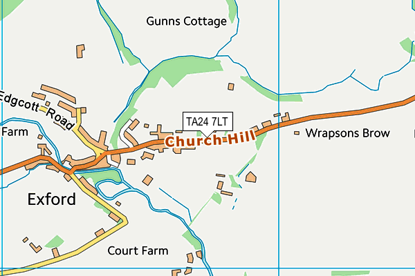 TA24 7LT map - OS VectorMap District (Ordnance Survey)