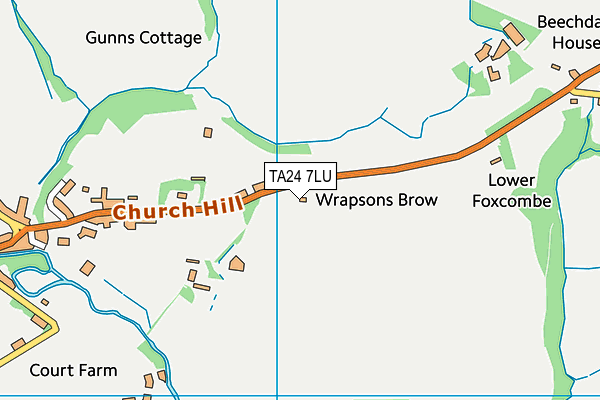 TA24 7LU map - OS VectorMap District (Ordnance Survey)