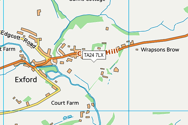 TA24 7LX map - OS VectorMap District (Ordnance Survey)