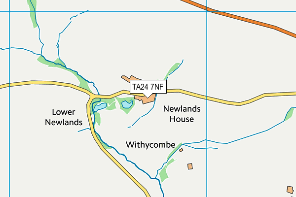 TA24 7NF map - OS VectorMap District (Ordnance Survey)