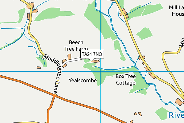 TA24 7NQ map - OS VectorMap District (Ordnance Survey)