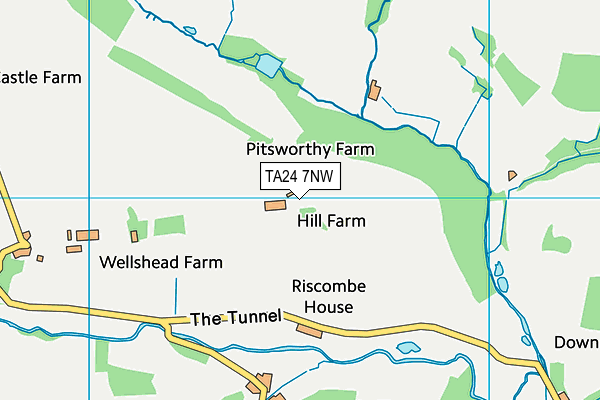 TA24 7NW map - OS VectorMap District (Ordnance Survey)