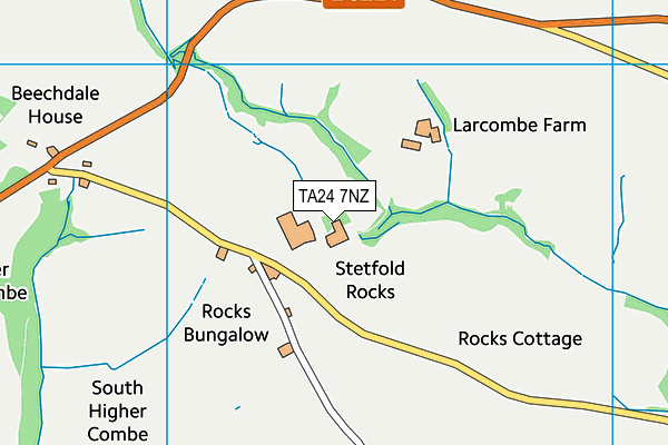 TA24 7NZ map - OS VectorMap District (Ordnance Survey)