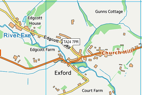 TA24 7PR map - OS VectorMap District (Ordnance Survey)