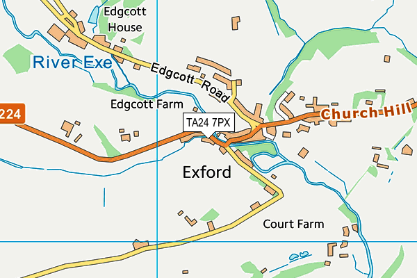 TA24 7PX map - OS VectorMap District (Ordnance Survey)