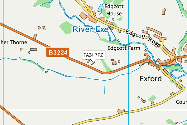 TA24 7PZ map - OS VectorMap District (Ordnance Survey)