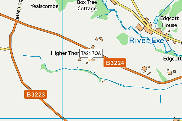 TA24 7QA map - OS VectorMap District (Ordnance Survey)