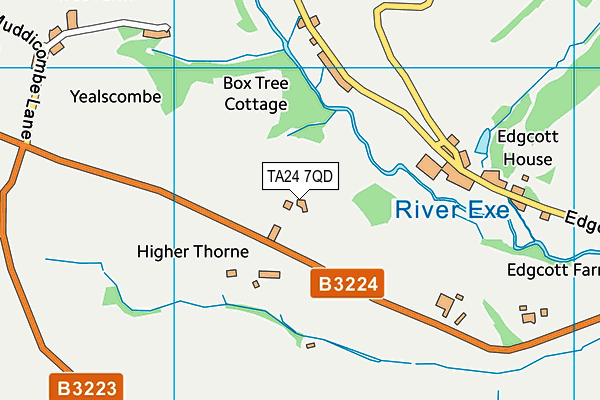 TA24 7QD map - OS VectorMap District (Ordnance Survey)