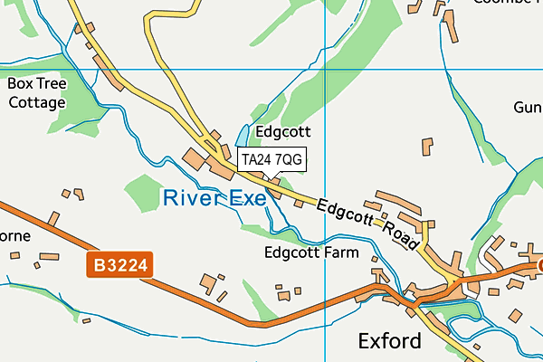 TA24 7QG map - OS VectorMap District (Ordnance Survey)