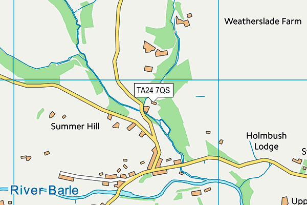 TA24 7QS map - OS VectorMap District (Ordnance Survey)