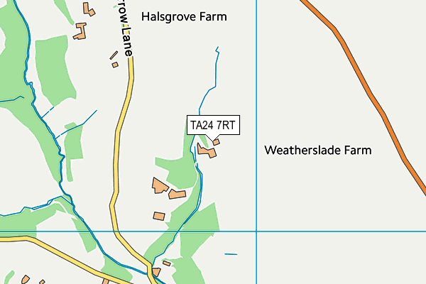 TA24 7RT map - OS VectorMap District (Ordnance Survey)