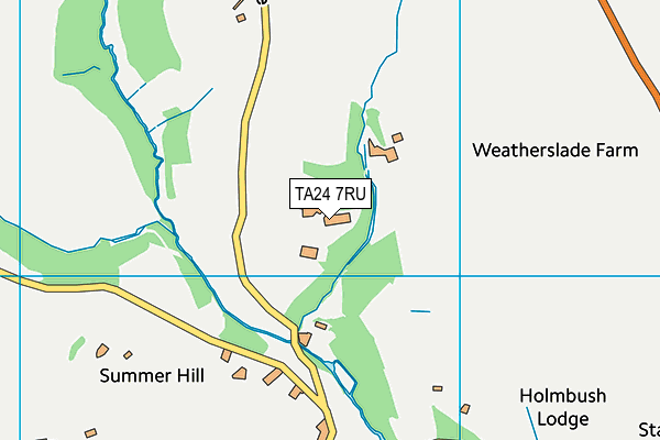 TA24 7RU map - OS VectorMap District (Ordnance Survey)