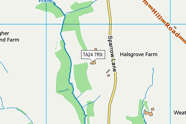 TA24 7RX map - OS VectorMap District (Ordnance Survey)