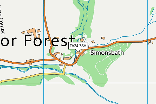 TA24 7SH map - OS VectorMap District (Ordnance Survey)