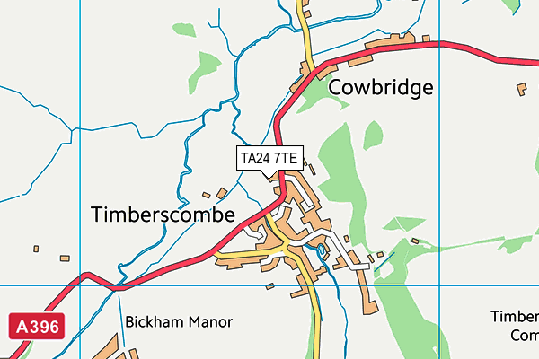 TA24 7TE map - OS VectorMap District (Ordnance Survey)