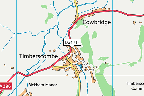 TA24 7TF map - OS VectorMap District (Ordnance Survey)