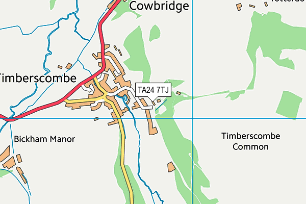 TA24 7TJ map - OS VectorMap District (Ordnance Survey)