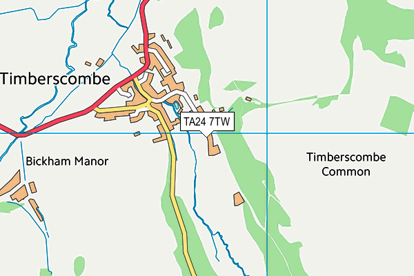 TA24 7TW map - OS VectorMap District (Ordnance Survey)
