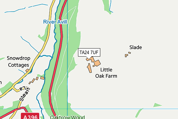 TA24 7UF map - OS VectorMap District (Ordnance Survey)