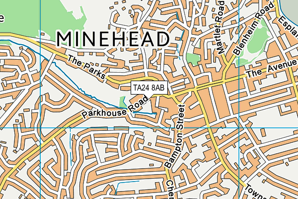 TA24 8AB map - OS VectorMap District (Ordnance Survey)
