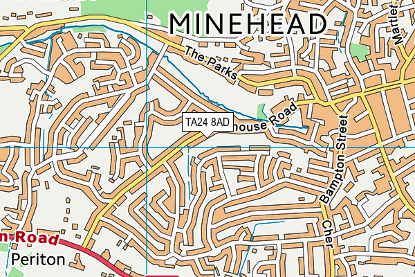 TA24 8AD map - OS VectorMap District (Ordnance Survey)