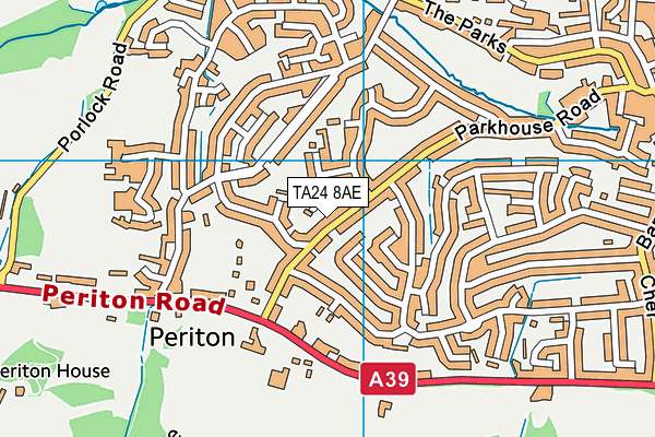 TA24 8AE map - OS VectorMap District (Ordnance Survey)