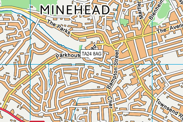 TA24 8AG map - OS VectorMap District (Ordnance Survey)