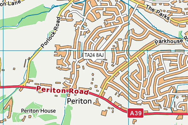 TA24 8AJ map - OS VectorMap District (Ordnance Survey)