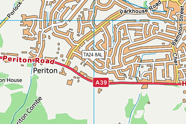 TA24 8AL map - OS VectorMap District (Ordnance Survey)