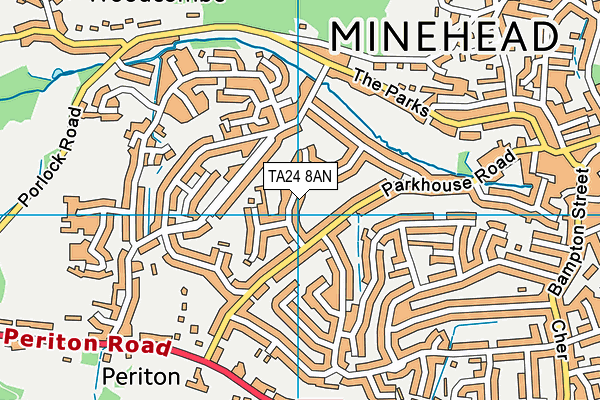 TA24 8AN map - OS VectorMap District (Ordnance Survey)