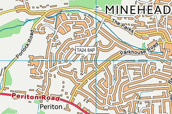 TA24 8AP map - OS VectorMap District (Ordnance Survey)